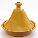 Traditional clay tagine pot. 